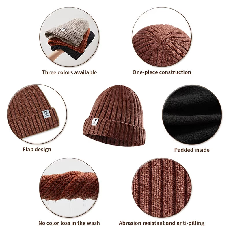 Knitted Wool Hat Hiking Mountaineering Riding Windproof