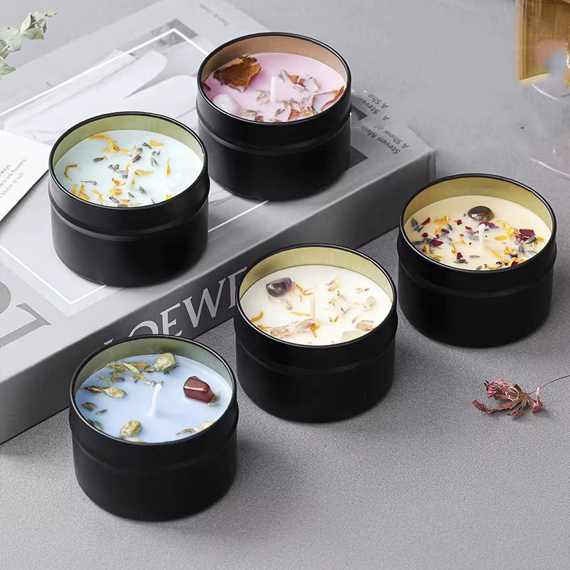 Crystal Scented Candles, High-End Iron Cans, Soy Wax, Dried Floral Scented Candles, Wholesale Scented Candles, Hand Held Gifts