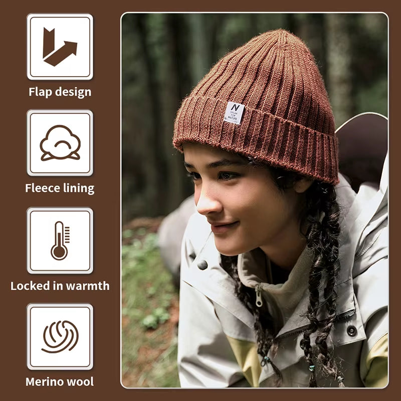 Knitted Wool Hat Hiking Mountaineering Riding Windproof
